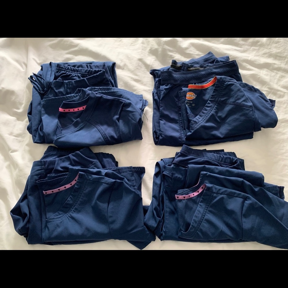 8 Scrub sets - shades of blue